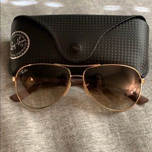 Brown Ray-Ban Aviators - worn twice